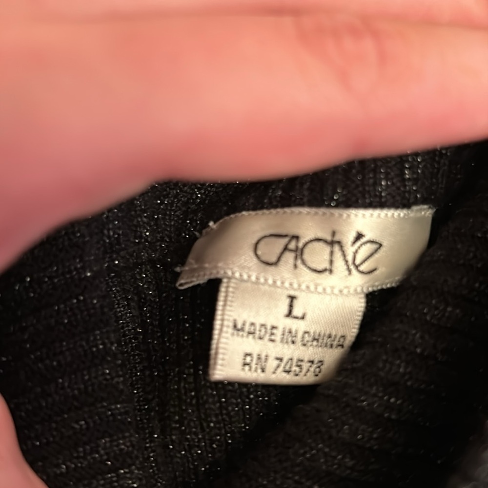 Cache Black Sleeveless Embellished Sequin Shimmer… - image 2